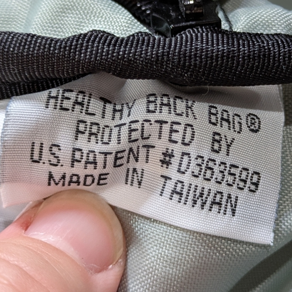Ameribag Healthy Back Bag Blue Nylon Crossbody Sling Bag - Picture 8 of 9